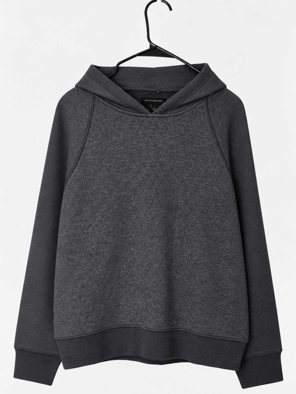 Banana Republic Essential Terry Hoodie Men’s Medium Dark Gray Heather Pullover
